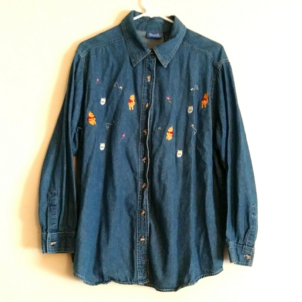 Winnie The Pooh Bear Disney Plus Size Jean Top 1X